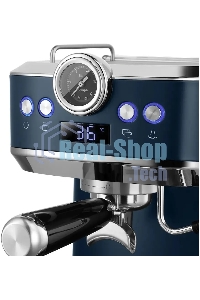 Кофеварка рожковая Kitfort КТ-7429 синий/нержавеющая сталь, исп. кофе - молотый, 1,5 л, 1360 Вт, 20 бар