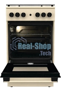 Плита газовая Gorenje GG5A21BEF бежевый, конфорок 4 газовых, духовка 70 л, 50 см x 85 см x 59.4 см
