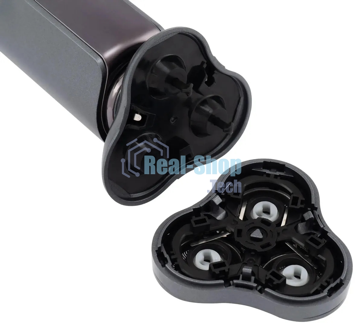 Электробритва роторная Hyundai H-SH8080 реж.эл.:3 питан.:аккум. серебристый