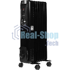 Обогреватель масляный Centek CT-6200 (7 секций) черный, 700/1000/1500Вт, 3 режима, механический термостат