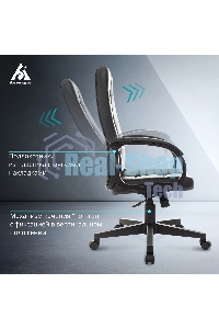 Кресло руководителя Бюрократ CH 002 черный, эко.кожа, крестов. пластик