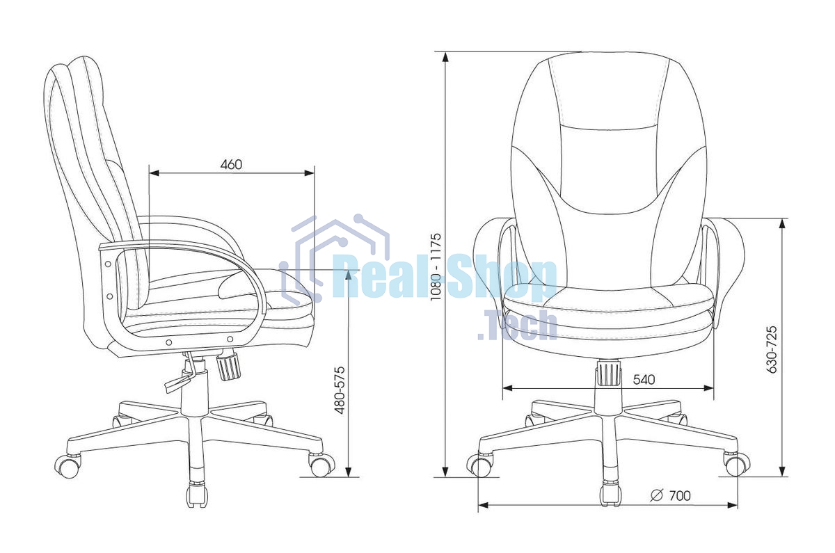 Кресло руководителя Бюрократ CH-868LT/#B черный искусственная кожа