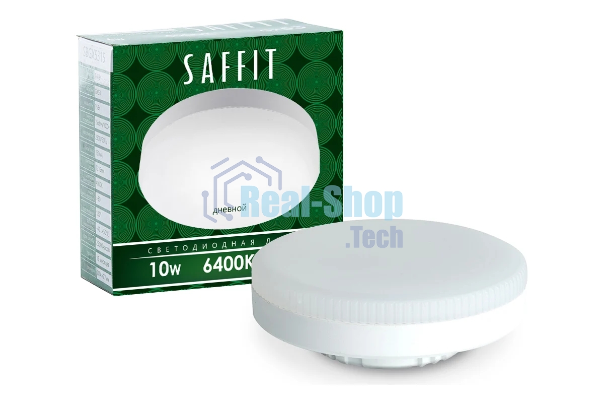 Лампа светодиодная SAFFIT SBGX5310 (55229) 10Вт GX53 дневной таблетка