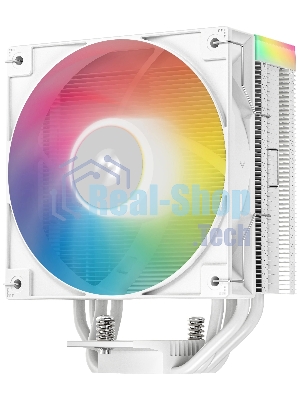 Кулер для процессора DEEPCOOL AG400 WH ARGb V2 белый 120мм алюминий+медь 2100rpm 31.6db 4-pin 220W 152мм