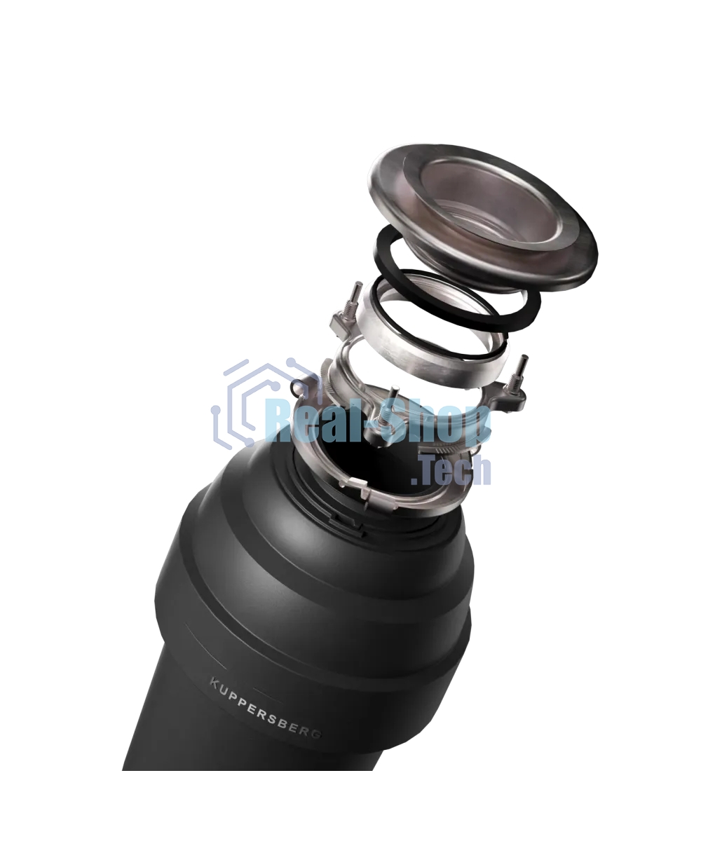 Измельчитель пищевых отходов Kuppersberg WS 550 B, High-Tech, мощность 550 Вт, 3400-3800 об/мин, защита от перегрева, авто выключение, DC мотор, шумоизоляция, уровень шума 70 дБ, черный