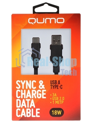 Кабель USB-A to Type-C, silica gel, 1м, 3A, 18W черный