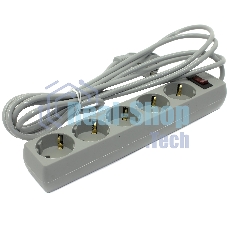 Сетевой фильтр ExeGate EX221186RUS SP-5-3G (5 розеток, 3 м, евровилка, серый)