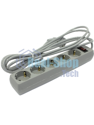 Сетевой фильтр ExeGate EX221186RUS SP-5-3G (5 розеток, 3 м, евровилка, серый)
