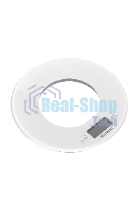 Весы кухонные Blackton Bt KS1010 White, тип управления: сенсорное. дисплей LCD. количество высокочувствительных датчиков: 4. выбор единиц измерения: грамм, фунт: унция, миллилитр, жидкая унция. интервал измерения: 1 г. максимальный вес: 5 кг. функция выче