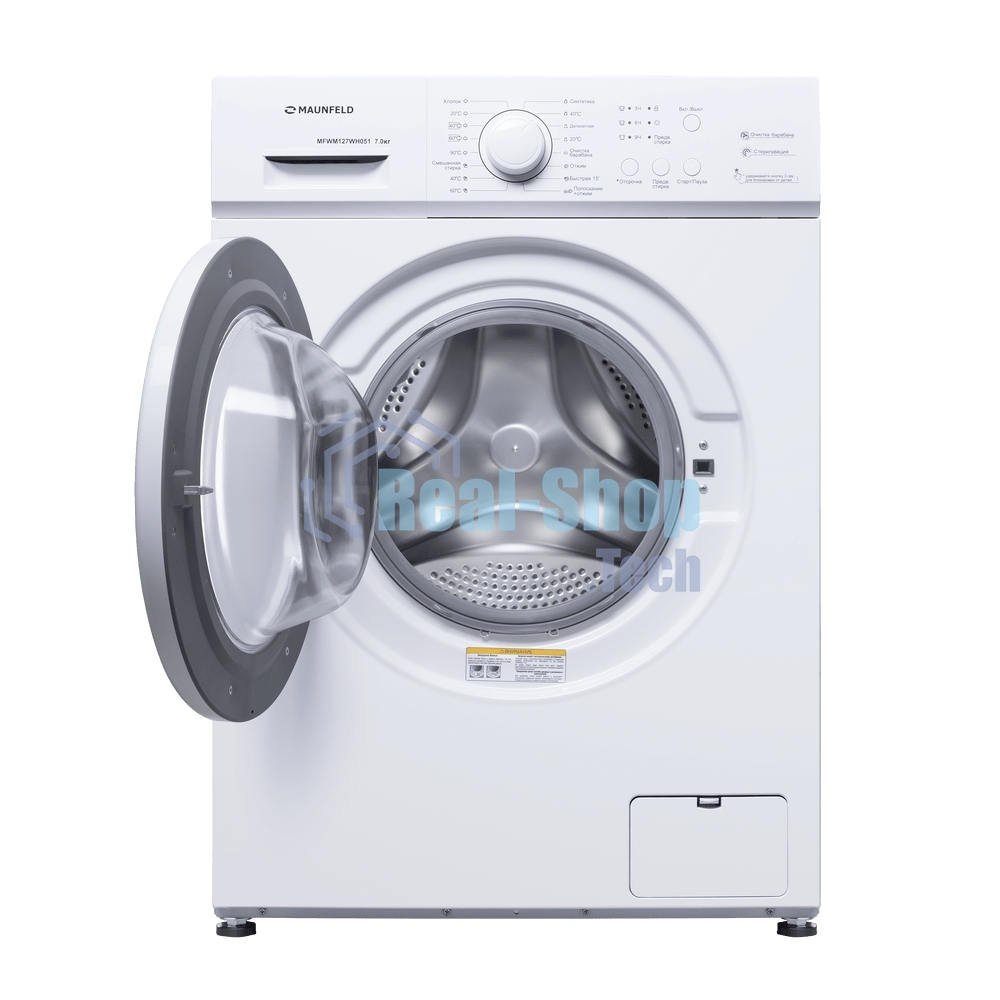 Стиральная машина Maunfeld MFWM127WH051 белый, загрузка фронтальная 7 кг, 1200 об/мин., класс: А+++