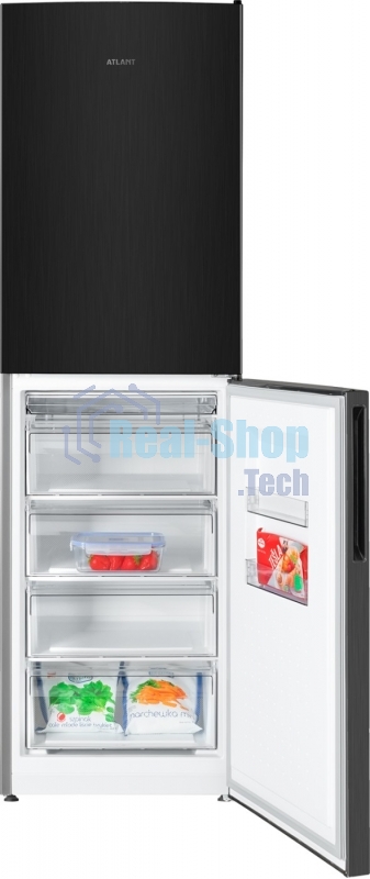 Холодильник Atlant ХМ-4623-151 черный металлик двухкамерный 182/159л морозилка снизу