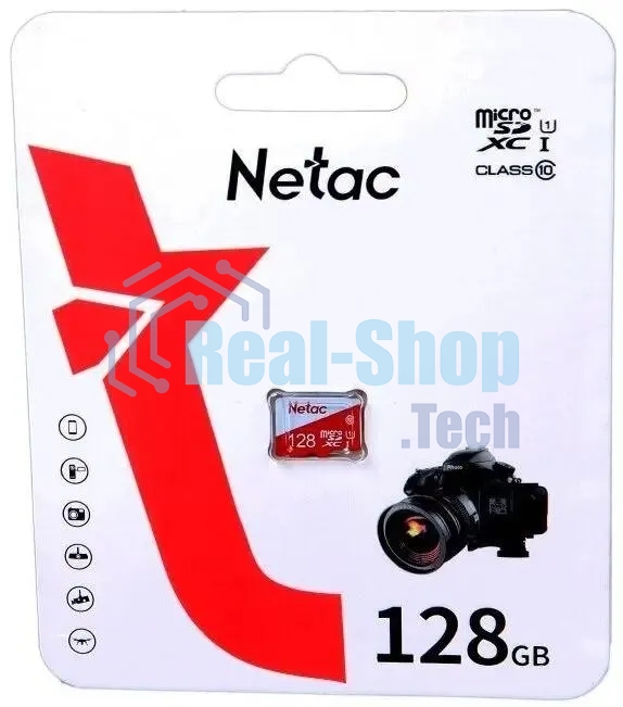 Флеш карта microSDHC 128Gb Netac P500 ECO NT02P500ECO-128G-S (без SD адаптера)