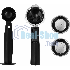 Кофеварка рожковая Vitek Metropolis VT-8489 черный/нержавеющая сталь, 1,5 л, 1250Вт, 15 бар