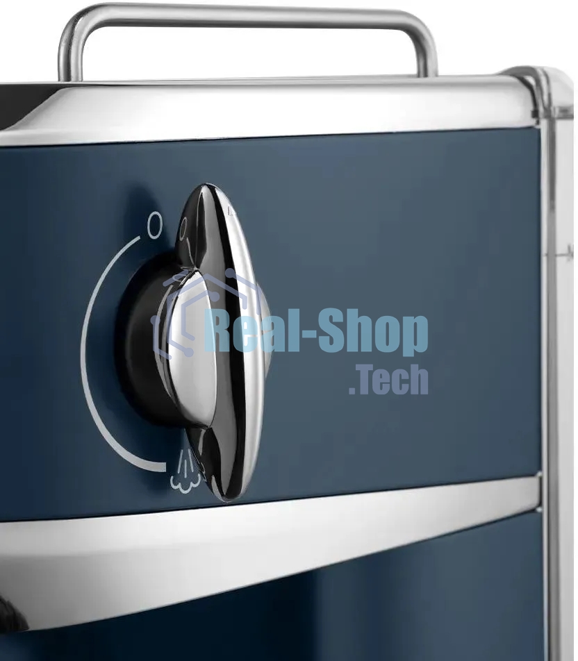 Кофеварка рожковая Kitfort КТ-7429 синий/нержавеющая сталь, исп. кофе - молотый, 1,5 л, 1360 Вт, 20 бар