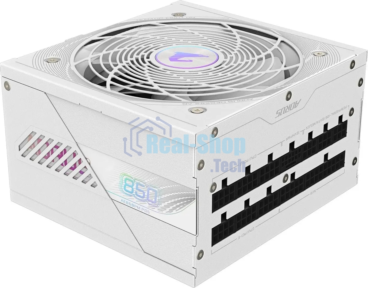Блок питания Gigabyte ATX 850W GP-AE850PM PG5 ICE Gen.5 80 PLUS platinum (20+4pin) APFC 120мм fan 16xSATA Cab Manag RTL