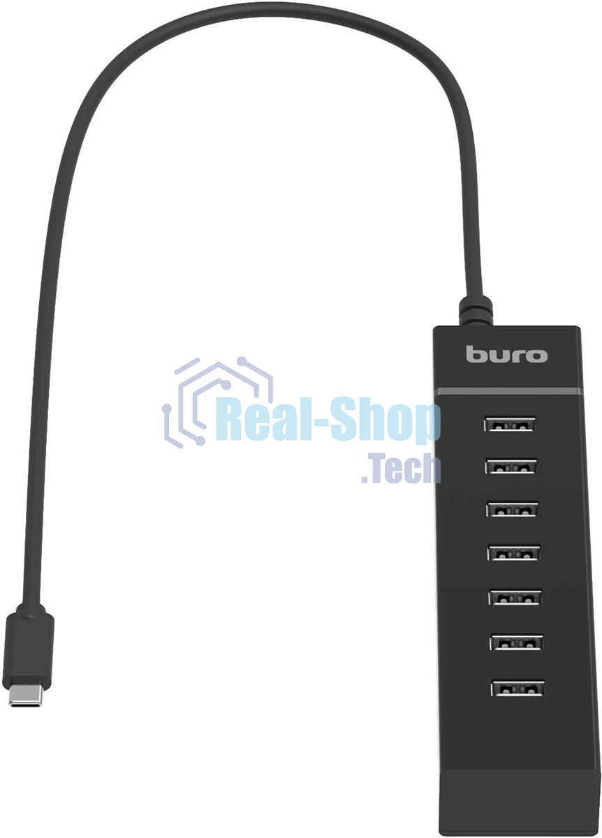 Разветвитель USB-C Buro BPH-C-P107 7порт. черный