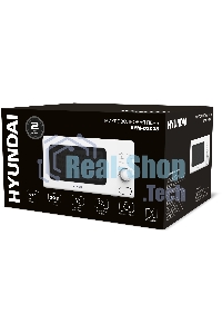 Микроволновая печь Hyundai HYM-D3035 белый, 20 л, 700 Вт, переключатели - поворотный механизм