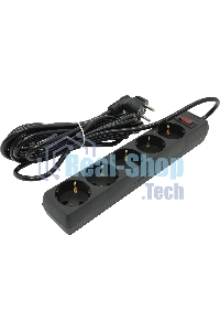 Сетевой фильтр ExeGate EX221188RUS SP-5-5B (5 розеток, 5 м, евровилка, черный)