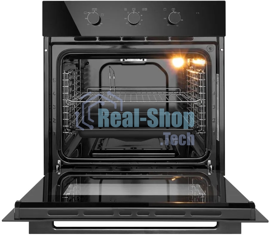 Шкаф духовой газовый с электрическим грилем Maunfeld MOGS703B2, встраиваемый