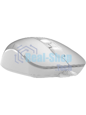 Мышь проводная A4Tech Fstyler FM26S серебристый/белый, 1600 dpi, USB, кнопки - 4