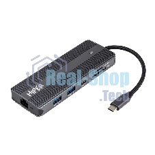 USB-концентратор HIPER Docking station USB-C HUB 11in1 (1*USB-C 100W PD, 1*HDMI 4K@60Hz, 2*DP 4K@60Hz, 2*USB-A 3.0 (5Gbps data), 1*USB-C 3.0 (5Gbps data), 1*microSD, 1*SD, 1*3.5мм audio, 1*RJ45 GB)