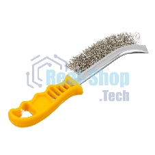 Щетка металлическая Denzel с пластмассовой ручкой, нержавеющая проволока