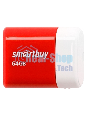 Флешка USB Smartbuy LARA Red (SB64GBLARA-R), 64Gb, USB 2.0, R/W 15/5, красный/белый