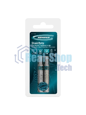 Бита Gross HEX 4х50 мм, сталь S2, шестигр., 2 шт