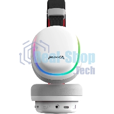 Гарнитура Marvo HG9069W Monka Echo белый, беспроводная + проводная, радиоканал, до 10 ч, подсветка, совместимость с PS5, Xbox