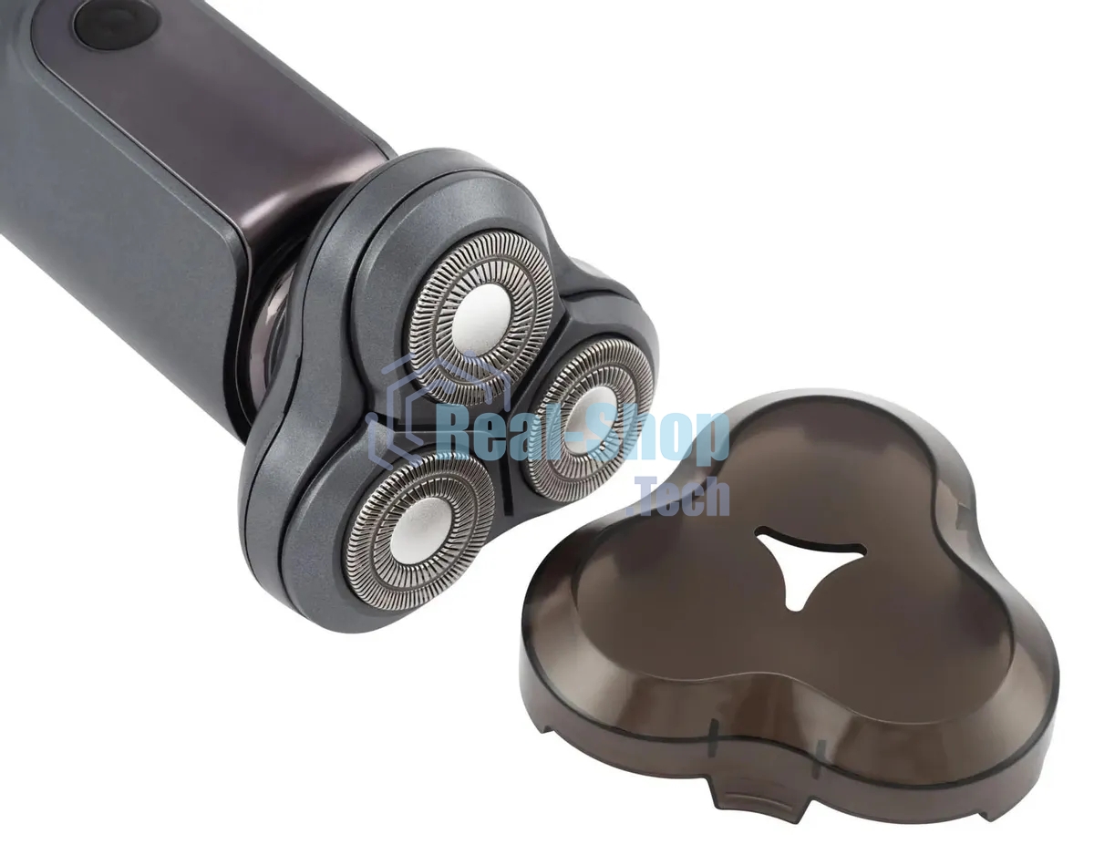 Электробритва роторная Hyundai H-SH8080 реж.эл.:3 питан.:аккум. серебристый