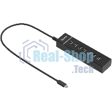 Разветвитель USB-C Buro BPH-C-P107 7порт. черный