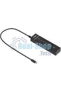 Разветвитель USB-C Buro BPH-C-P107 7порт. черный