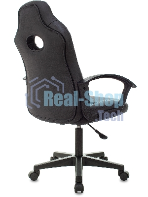 Кресло Бюрократ Zombie 11LT черный, экокожа, 120 кг, механизм качания