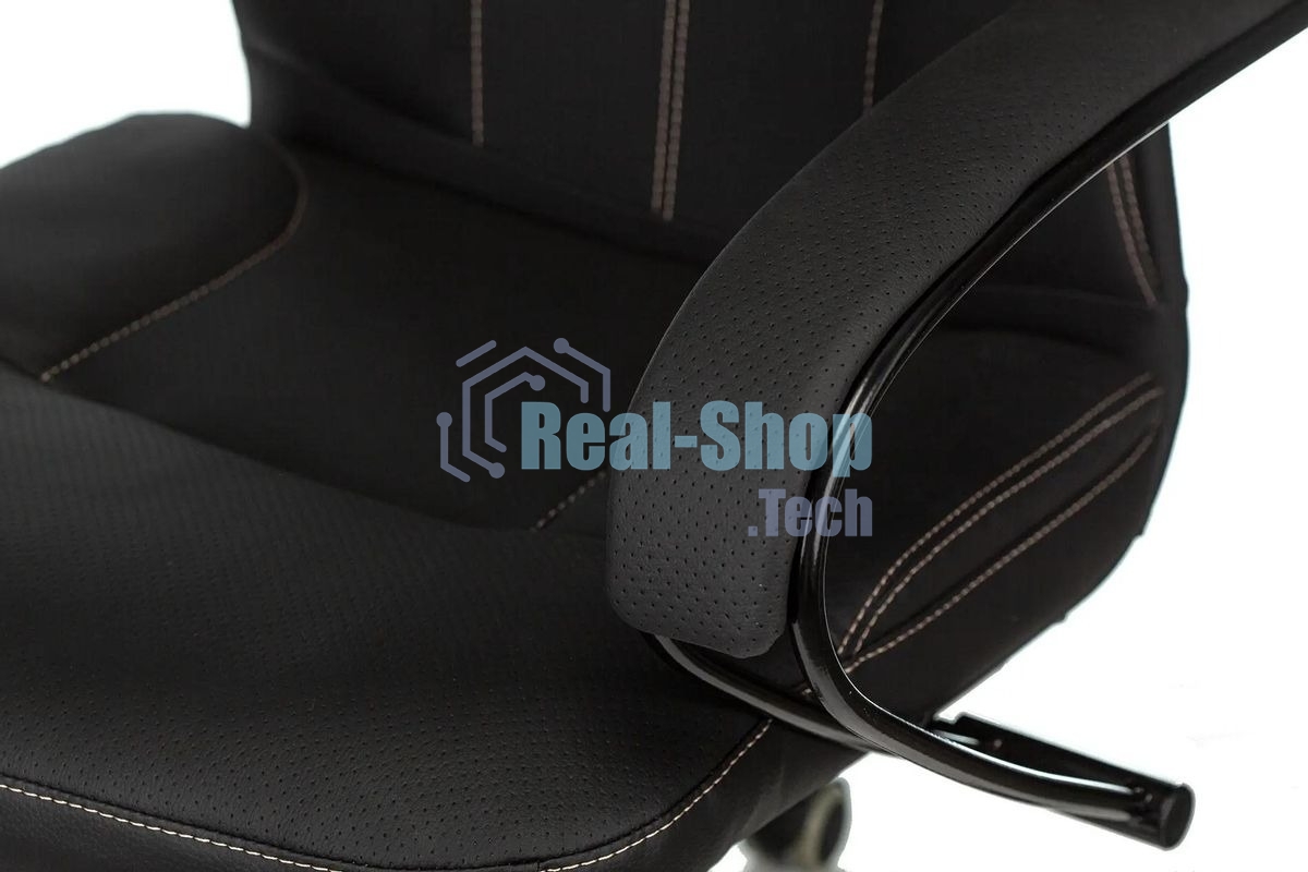 Кресло руководителя Бюрократ CH-608/ECO черный, искусственная кожа, крестовина пластик