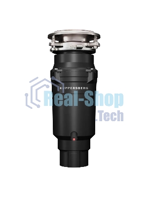 Измельчитель пищевых отходов Kuppersberg WSS 550 B, High-Tech, мощность 550 Вт, 3400-3800 об/мин, защита от перегрева, авто выключение, DC мотор, уровень шума 75 дБ, черный