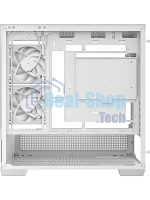Компьютерный корпус Deepcool CG380 3F WH без БП, боковое окно (панорама), 3x120мм ARGB PWM вентилятора, белый, mATX