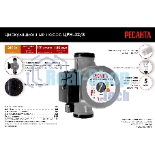 Насос садовый циркуляционный Ресанта ЦРН-32/8 245Вт 3000л/час (77/7/5)