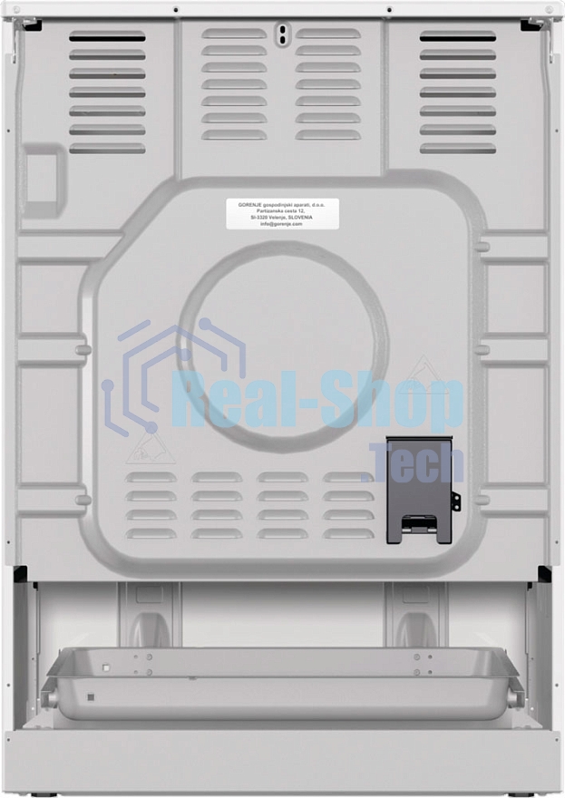 Плита электрическая Gorenje GEC6C40WD белый, конфорок 4 электрических, духовка 71 л, 60 см x 85 см x 60 см
