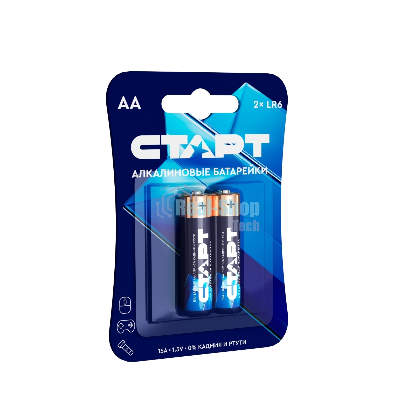 Батарейки СТАРТ LR6-BL2 BLUE 40/720, AA, 2 шт. в блистере
