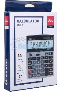 Калькулятор настольный Deli E39229 серебристый 14-разр.