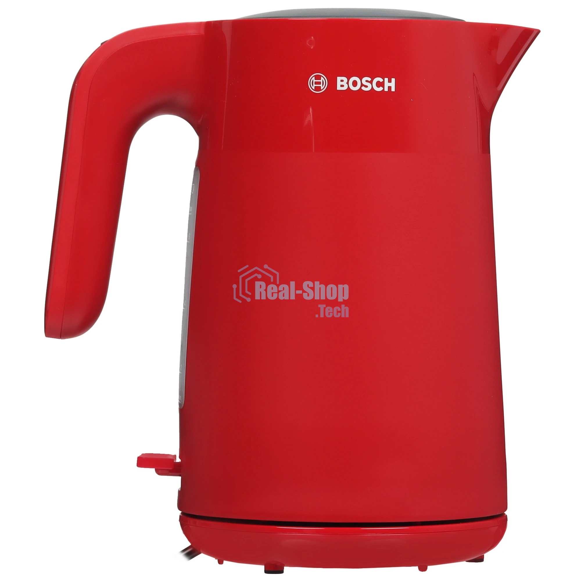 Электрочайник Bosch TWK2M164 красный, 1.7 л, 2400 Вт, скрытый нагревательный элемент