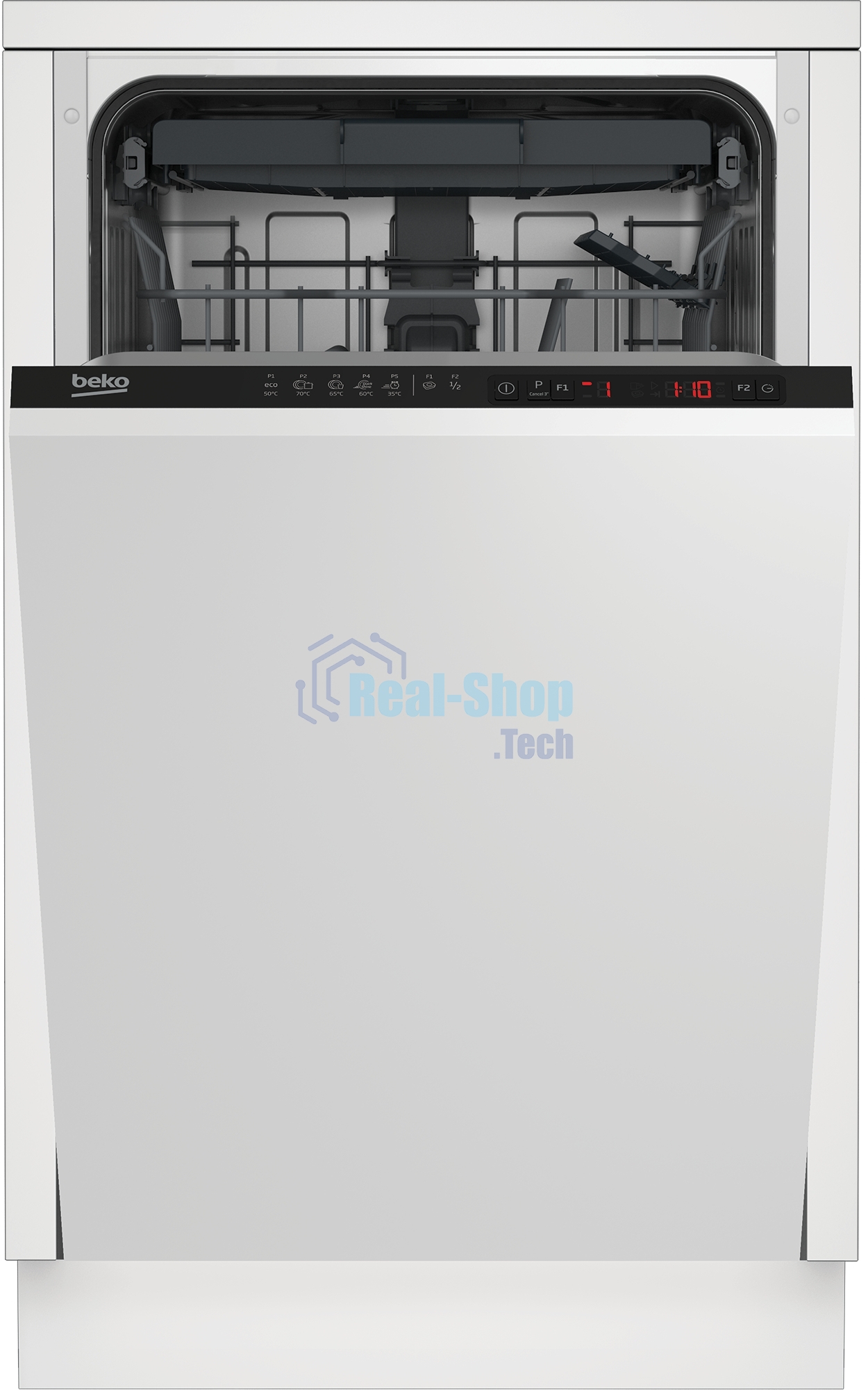 Встраиваемая посудомоечная машина Beko BDIS1W861, белый, 44.8 см, 9 компл., 55 дБ, класс A