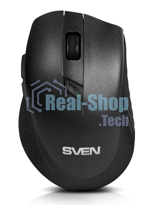 Мышь беспроводная SVEN RX-425W черный, 1600 dpi, радиоканал, USB, кнопки - 6