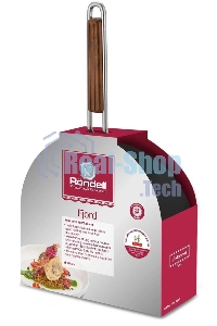 Сковорода ВОК Rondell Fjord RDA-1800, 28 см, с крышкой, черный