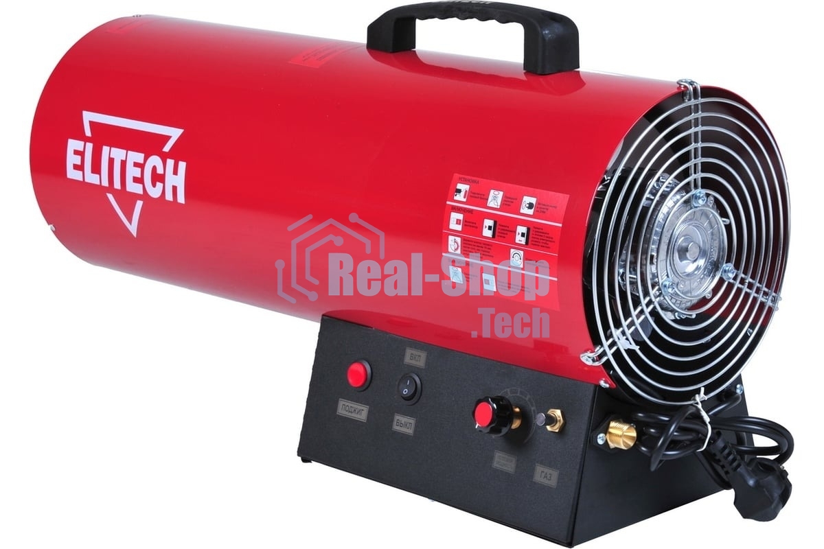 Тепловая пушка газовая Elitech ТП 30ГБ 30000Вт красный/черный