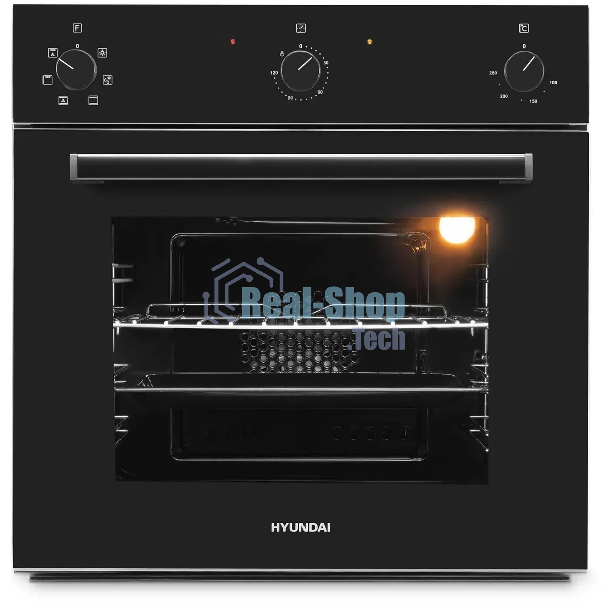 Духовой шкаф электрический Hyundai 6006.03 BG черное стекло