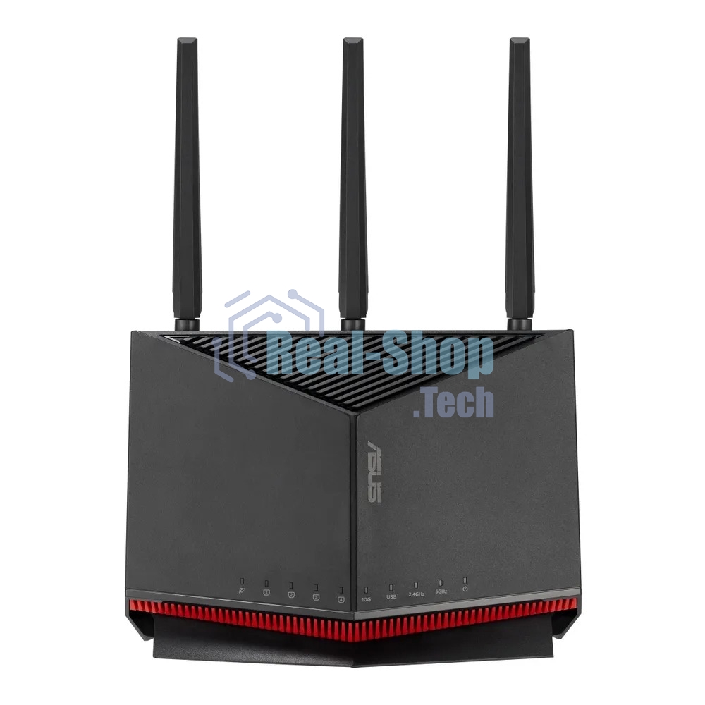 Маршрутизатор ASUS RT-BE86U, черный/красный, 90IG08W0-MO9A0V