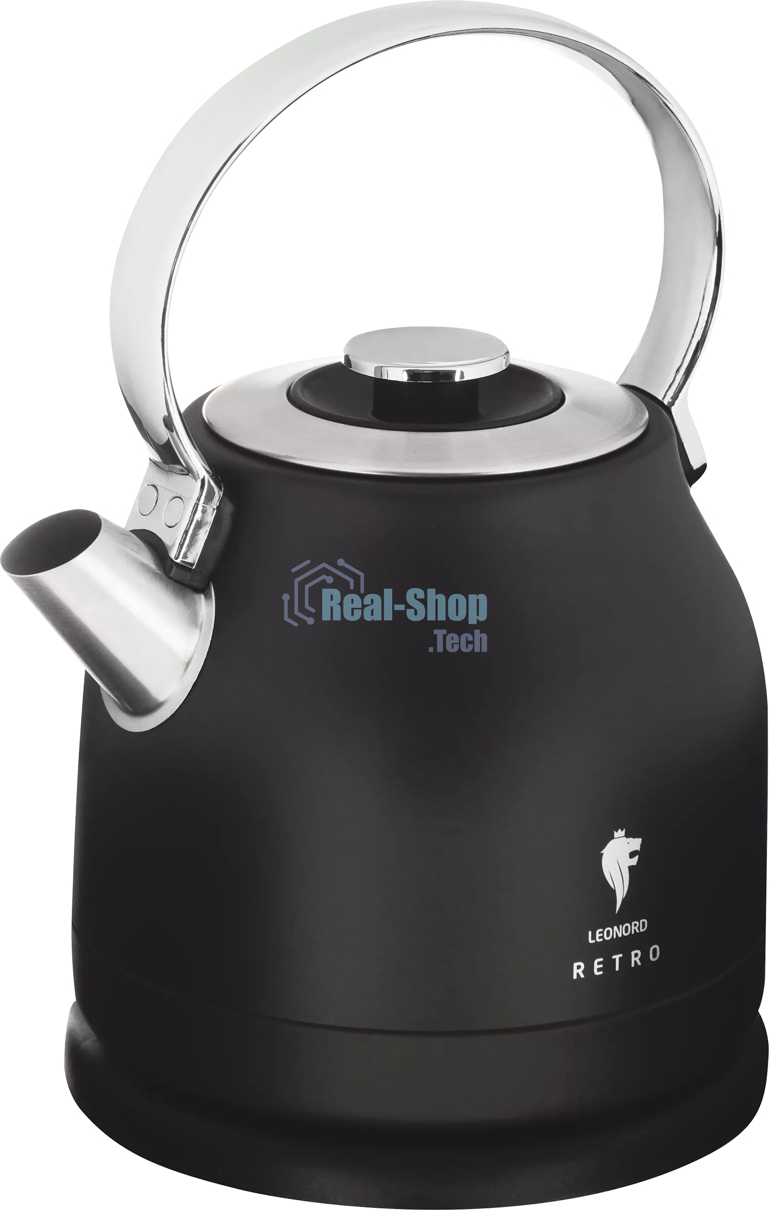 Чайник электрический LEONORD LE-1904 1,5 л, 2200 Вт, нержавейка, RETRO черный