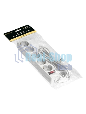 Удлинитель ExeGate EC-5-3W EX279360RUS белый, 3 м, евровилка, 5 розеток, 2200 Вт