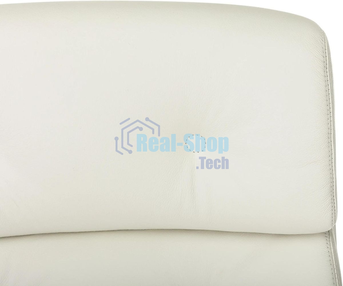 Кресло руководителя Бюрократ DAO/WHITE белый, кожа, крестовина алюминий